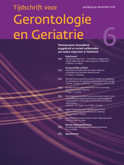 Tijdschrift voor Gerontologie en Geriatrie 6/2018