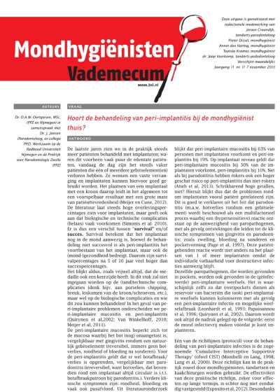 Mondhygienisten vademecum 11/2013