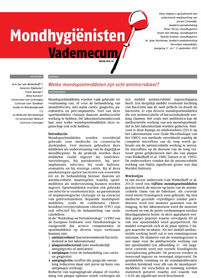 Mondhygienisten vademecum 7/2013