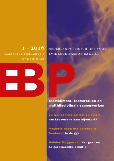 Nederlands Tijdschrift voor Evidence Based Practice 1/2016