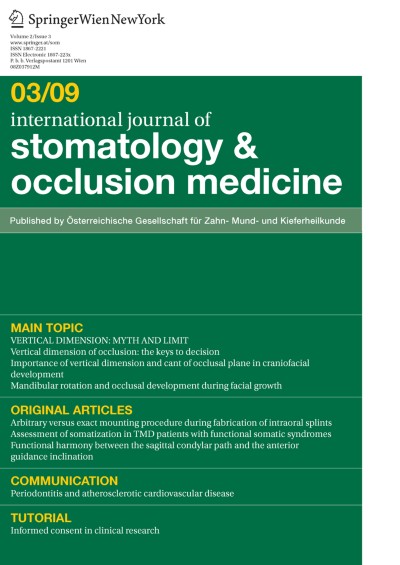 international journal of stomatology & occlusion medicine 3/2009