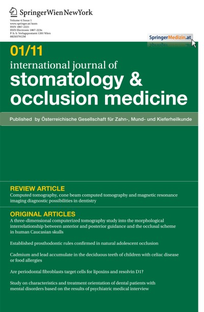 international journal of stomatology & occlusion medicine 1/2011