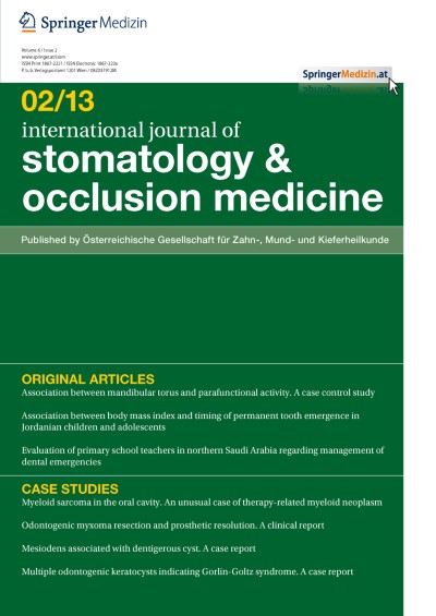 international journal of stomatology & occlusion medicine 2/2013