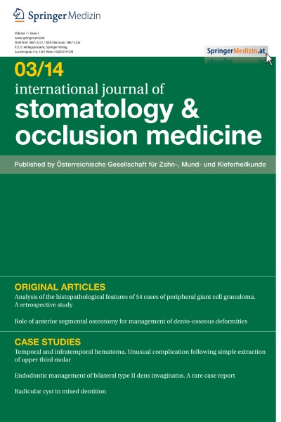 international journal of stomatology & occlusion medicine 3/2014