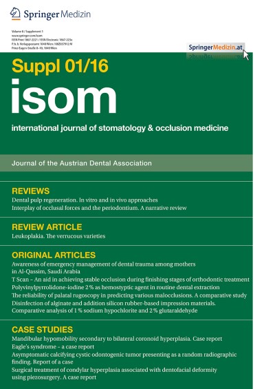 international journal of stomatology & occlusion medicine 1/2016