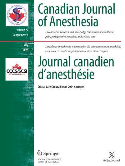 Canadian Journal of Anesthesia/Journal canadien d'anesthésie 1/2025
