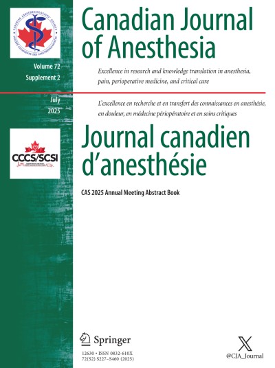 Canadian Journal of Anesthesia/Journal canadien d'anesthésie 2/2025