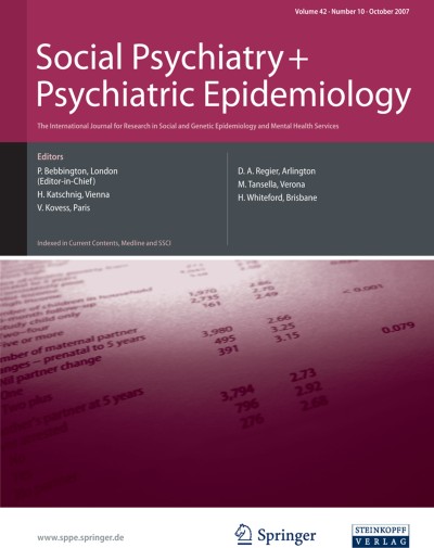 Social Psychiatry and Psychiatric Epidemiology 10/2007
