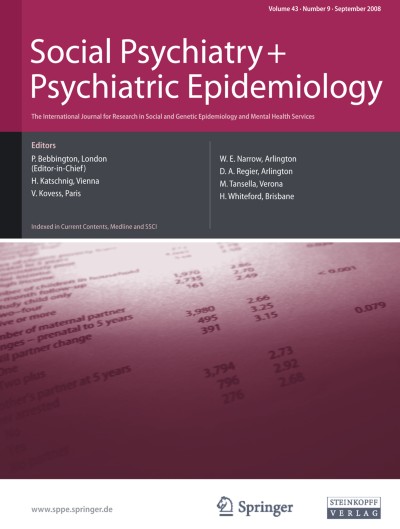 Social Psychiatry and Psychiatric Epidemiology 9/2008