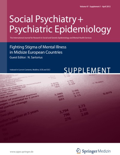 Social Psychiatry and Psychiatric Epidemiology 1/2012