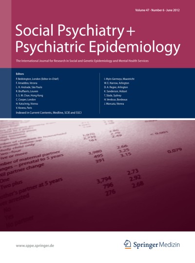 Social Psychiatry and Psychiatric Epidemiology 6/2012