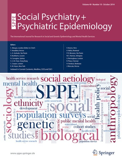 Social Psychiatry and Psychiatric Epidemiology 10/2014