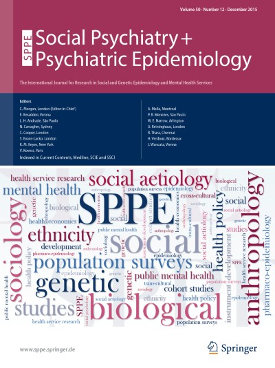 Social Psychiatry and Psychiatric Epidemiology 12/2015