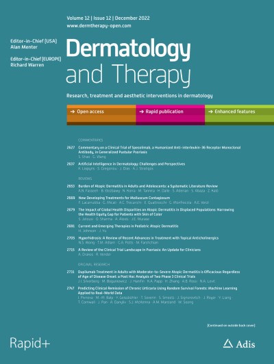 Dermatology and Therapy 12/2022