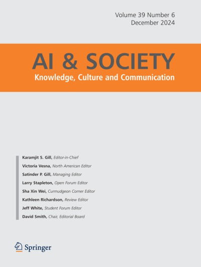 Link zu Zeitschrift AI & SOCIETY