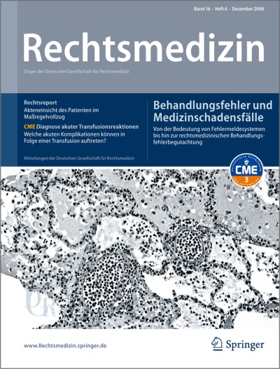 Rechtsmedizin 6/2006