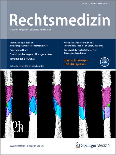 Rechtsmedizin 1/2013
