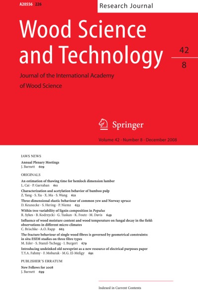Wood Science and Technology 8/2008