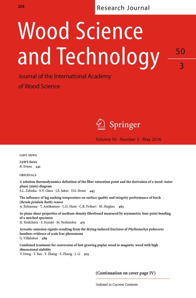 Wood Science and Technology 3/2016
