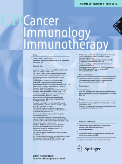 Cancer Immunology, Immunotherapy 4/2010