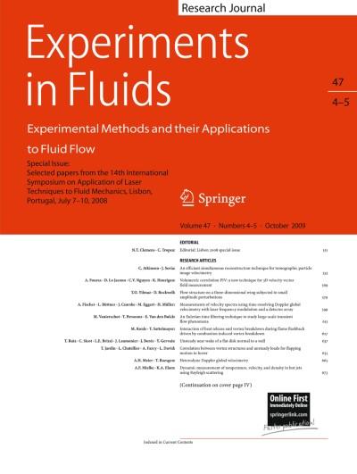 Experiments in Fluids 4-5/2009