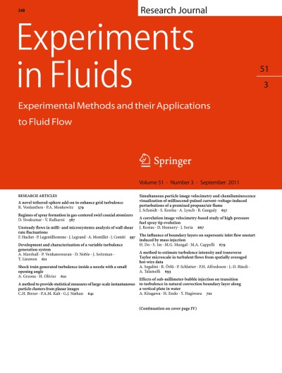 Experiments in Fluids 3/2011