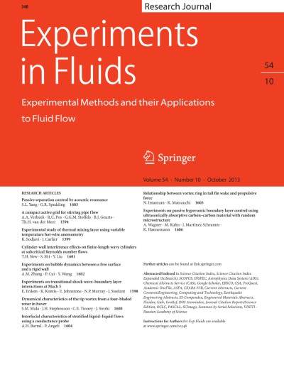 Experiments in Fluids 10/2013