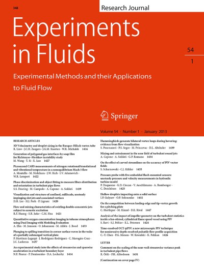 Experiments in Fluids 1/2013