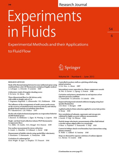 Experiments in Fluids 6/2013