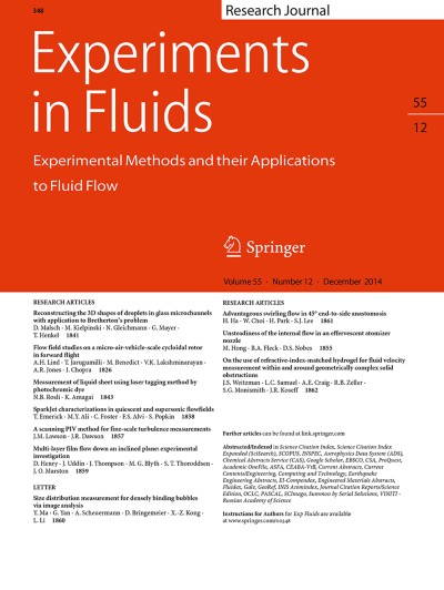 Experiments in Fluids 12/2014