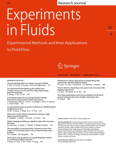 Experiments in Fluids 9/2015