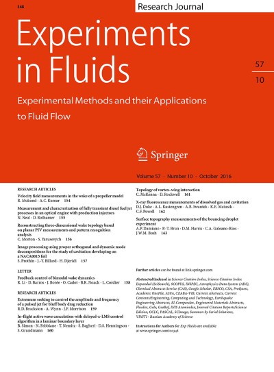 Experiments in Fluids 10/2016