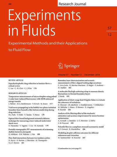 Experiments in Fluids 12/2016