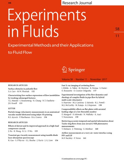 Experiments in Fluids 11/2017