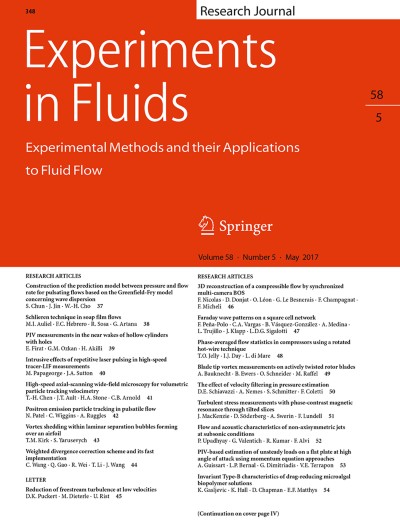 Experiments in Fluids 5/2017