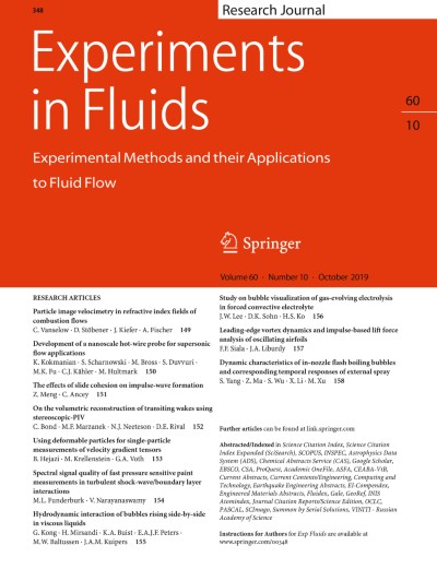 Experiments in Fluids 10/2019