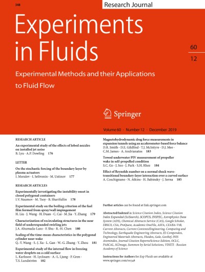 Experiments in Fluids 12/2019