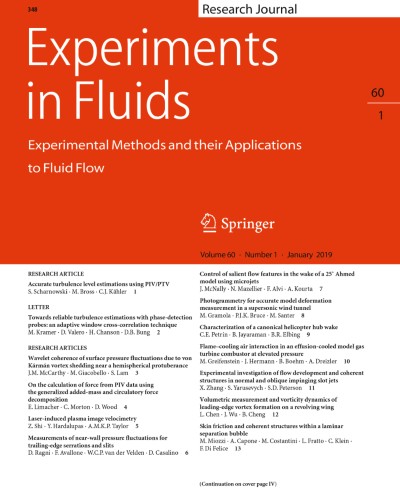 Experiments in Fluids 1/2019