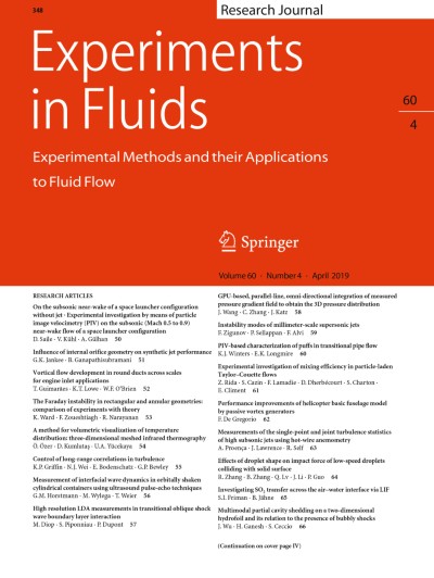 Experiments in Fluids 4/2019