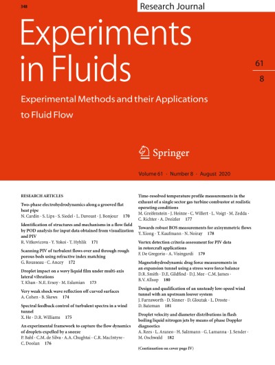 Experiments in Fluids 8/2020