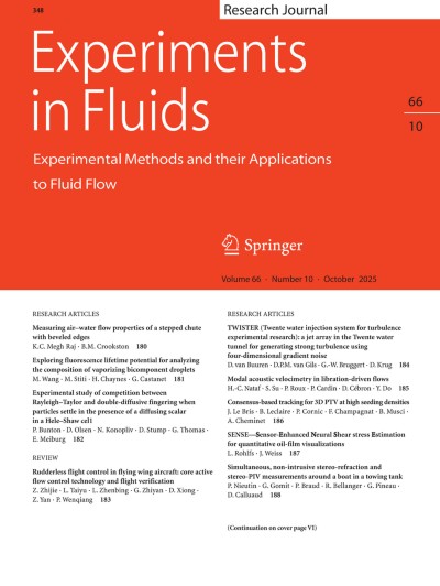 Experiments in Fluids 10/2025