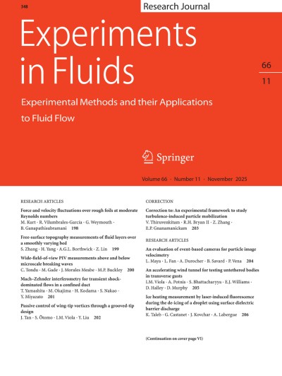 Experiments in Fluids 11/2025