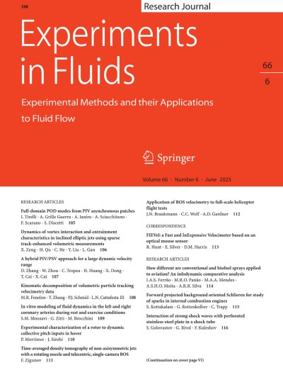 Experiments in Fluids 6/2025