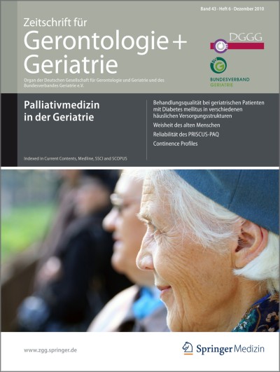 Link zu Zeitschrift Zeitschrift für Gerontologie und Geriatrie