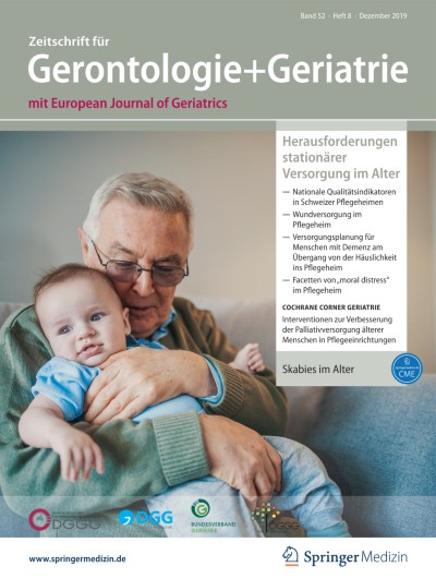 Zeitschrift für Gerontologie und Geriatrie 8/2019