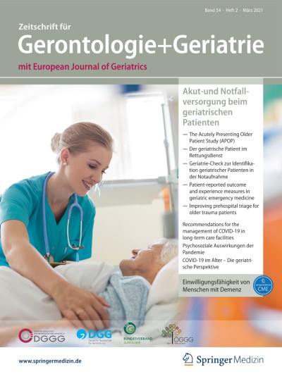 Link zu Zeitschrift Zeitschrift für Gerontologie und Geriatrie