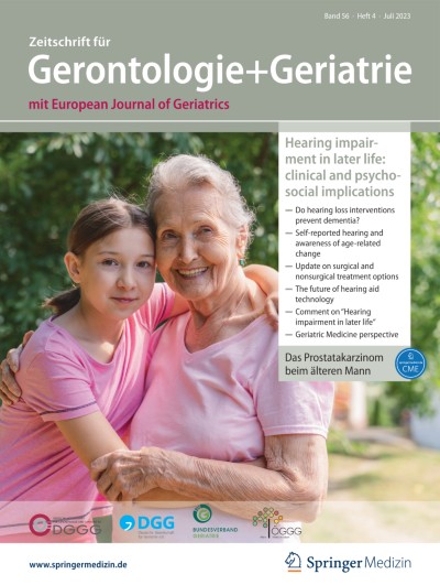 Link zu Zeitschrift Zeitschrift für Gerontologie und Geriatrie