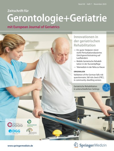 Link zu Zeitschrift Zeitschrift für Gerontologie und Geriatrie