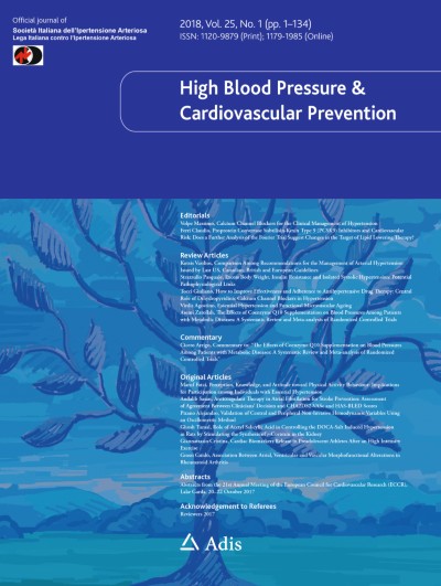 High Blood Pressure & Cardiovascular Prevention 1/2018