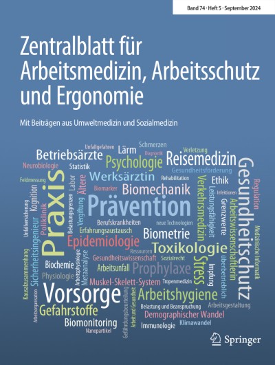 Zentralblatt für Arbeitsmedizin, Arbeitsschutz und Ergonomie 5/2024